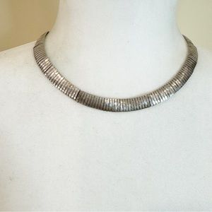Italy JCM Sterling Silver 925 Wide Necklace Vintage